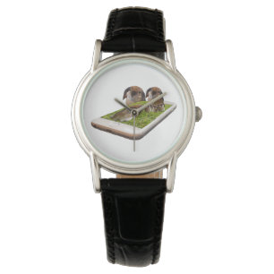 Reloj De Pulsera "Whimsy con la cabeza descuidada: conejitos con el
