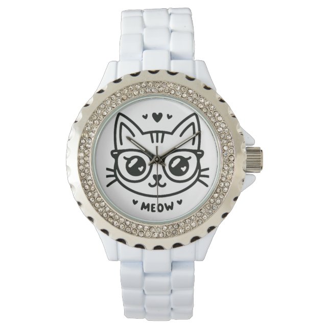 Reloj De Pulsera Whiskered Whimsy / Capricho de Bigodes (Anverso)