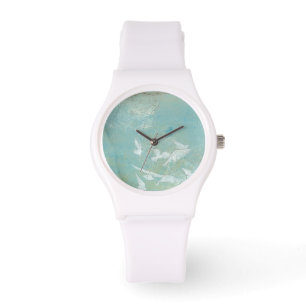 Reloj De Pulsera White Birds que vuela a través del cielo azul