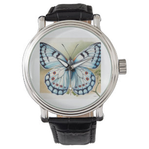 Reloj De Pulsera White Butterfly in Watercolor and Ink 090724IREF12