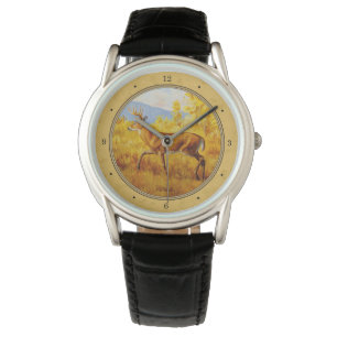 Reloj De Pulsera White Deer Golden Aspen Woods