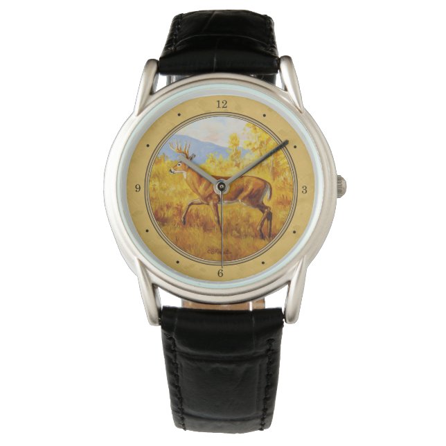 Reloj De Pulsera White Deer Golden Aspen Woods (Anverso)