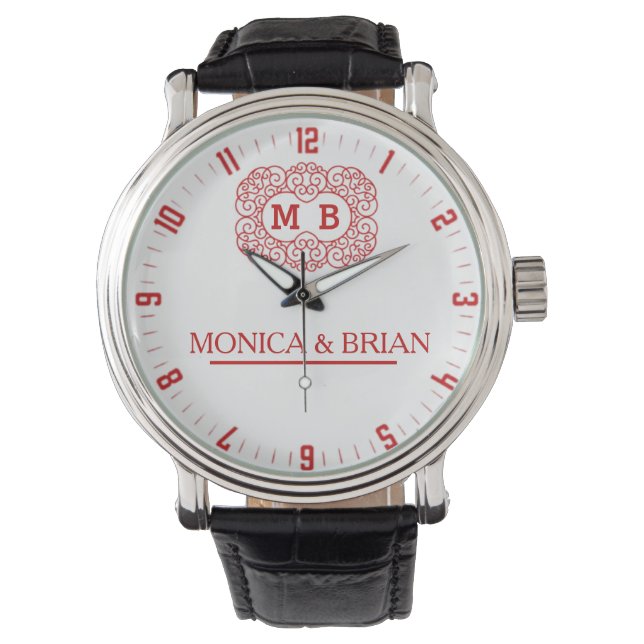 Reloj De Pulsera White Red Monogram (Anverso)