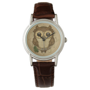 Reloj De Pulsera Whoolio el búho lindo de Brown