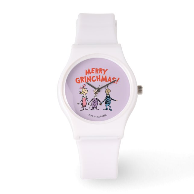 Reloj De Pulsera Whos Holding Hands Merry Grinchmas (Anverso)