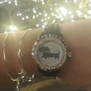 Reloj De Pulsera Wiener Dog Watch Chevrys Gris de moda