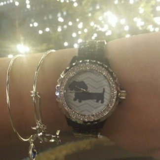 Reloj De Pulsera Wiener Dog Watch Chevrys Gris de moda