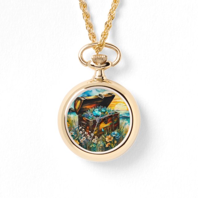 Reloj De Pulsera Wildflower Garden Treasure Chest (Anverso)