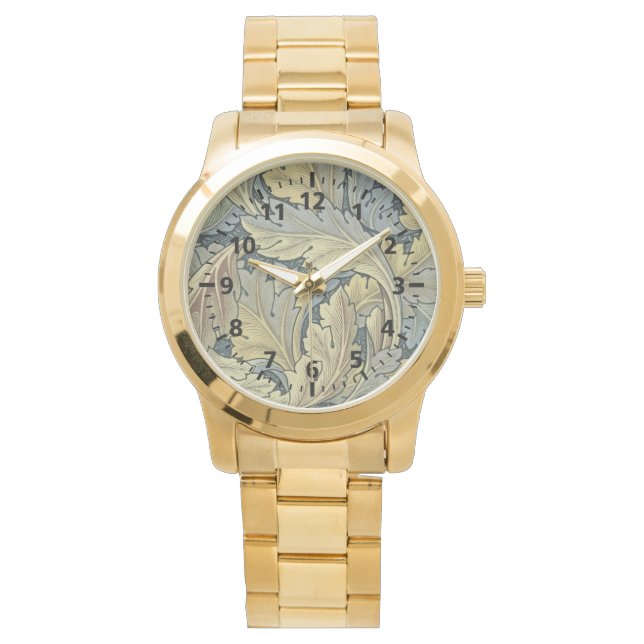 Reloj De Pulsera William Morris Acanthus deja el Art Nouveau floral (Anverso)