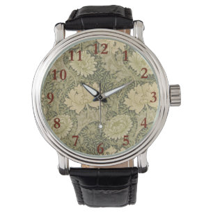 Reloj De Pulsera William Morris Chrysanthemum Sage Flower