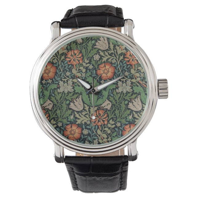 Reloj De Pulsera William Morris Compton Wallpaper Classic (Anverso)