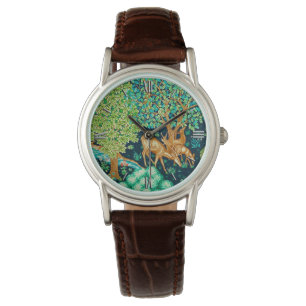 Reloj De Pulsera William Morris Deer por una impresión de un tocado