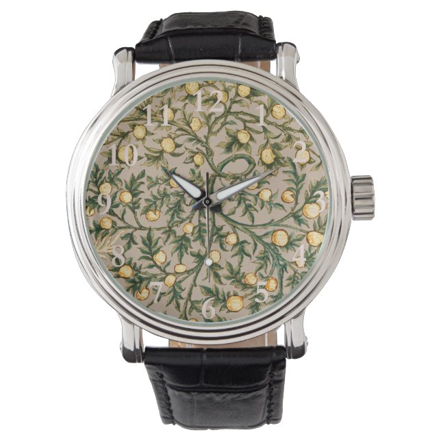 Reloj De Pulsera William Morris Floral Fruit Garden Flower Classic (Anverso)