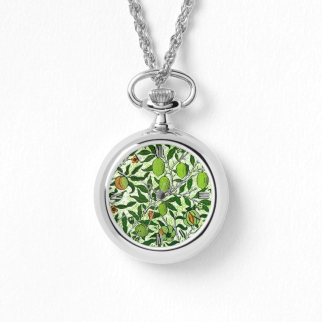Reloj De Pulsera William Morris Fruta Exótica, Lime Green (Anverso)