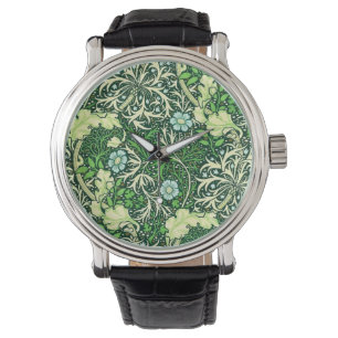 Reloj De Pulsera William Morris - Patrón de algas verdes
