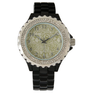Reloj De Pulsera William Morris Poppy Classic Floral Green
