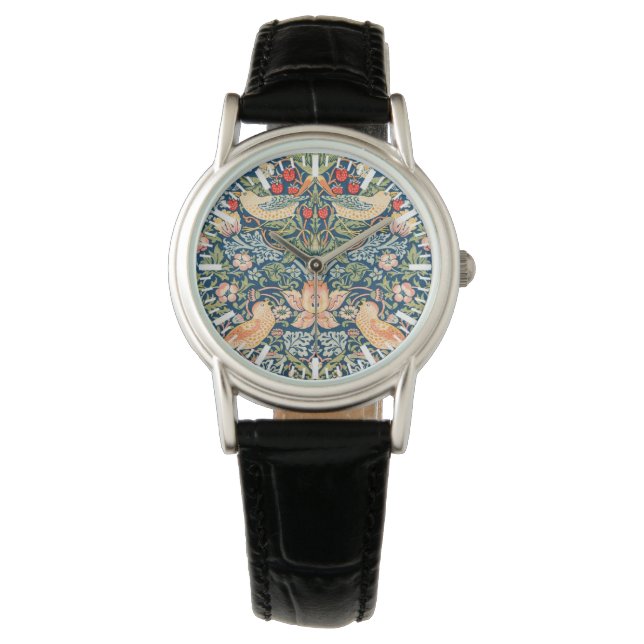 Reloj De Pulsera William Morris Strawberry Thief artístico femenino (Anverso)