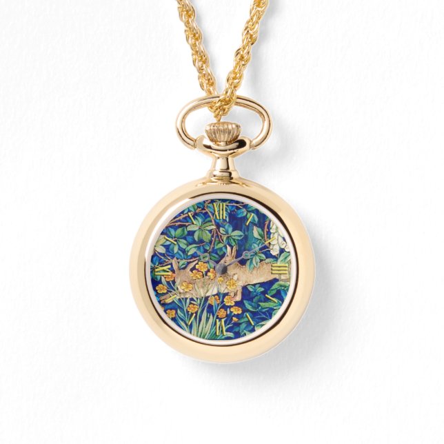 Reloj De Pulsera William Morris "Two Hares" Conejos Salvajes (Anverso)