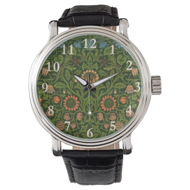 Reloj De Pulsera William Morris Violet y la alfombra de arte de la  (Anverso)