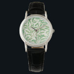 Reloj De Pulsera William Morris. Willow Bough Verdor vintage<br><div class="desc">William Morris reloj "Willow Bough". Patrón vegetal.</div>