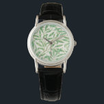 Reloj De Pulsera William Morris. Willow Bough Verdor vintage<br><div class="desc">William Morris reloj "Willow Bough". Patrón vegetal.</div>