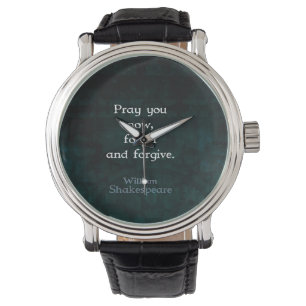 Reloj De Pulsera William Shakespeare Olvidar Y Perdonar Cita