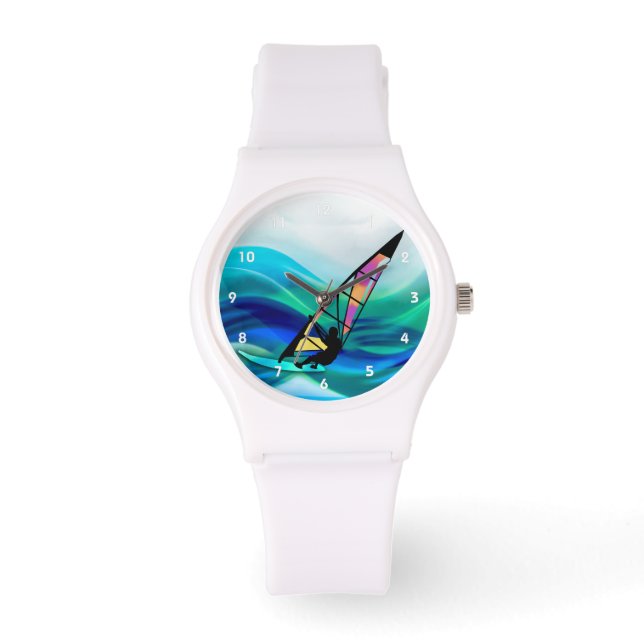 Reloj De Pulsera Windsurfista tecnicolor en un tifón (Anverso)