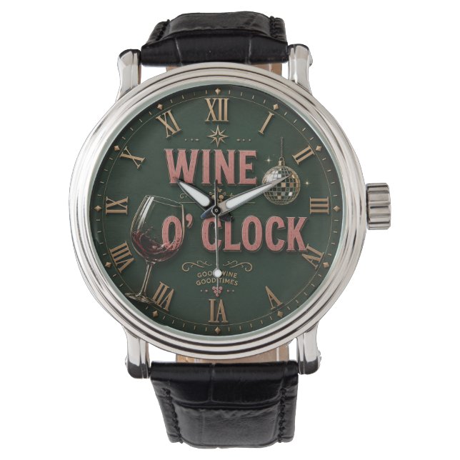 Reloj De Pulsera Wine O'Clock  Elegant Home Bar  (Anverso)