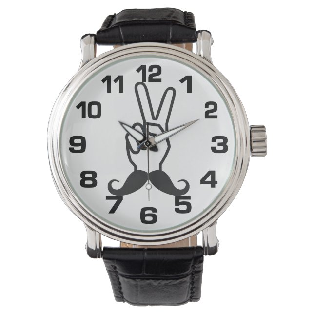 Reloj De Pulsera Winning Mustache personalizado watts (Anverso)