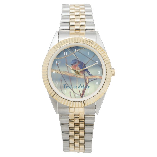 Reloj De Pulsera Winter Bluebird Personalizado (Anverso)