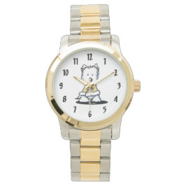 Reloj De Pulsera Winter Glamor Westie Watch