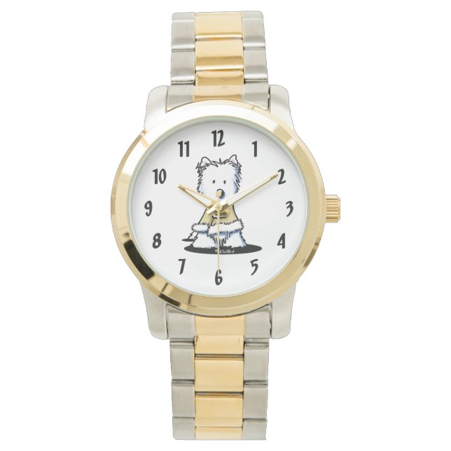 Reloj De Pulsera Winter Glamor Westie Watch (Anverso)