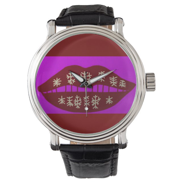 Reloj De Pulsera Winter Holiday Smile (Anverso)