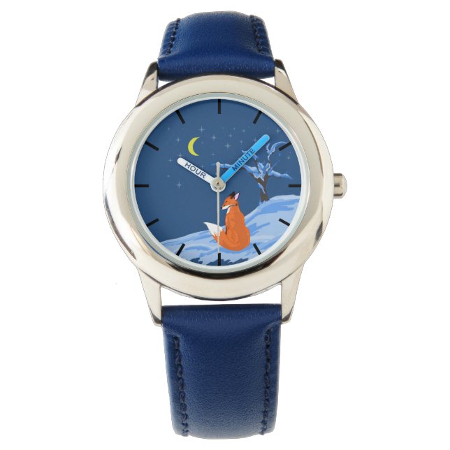 Reloj De Pulsera Winter Night Fox (Anverso)