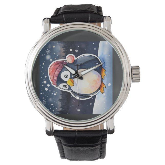 Reloj De Pulsera Winter Penguin E-Watch - Éstos son un invierno ele (Anverso)