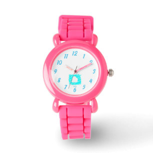 Reloj De Pulsera Winter Snow Hearts Kids Pink Purpurina Watch