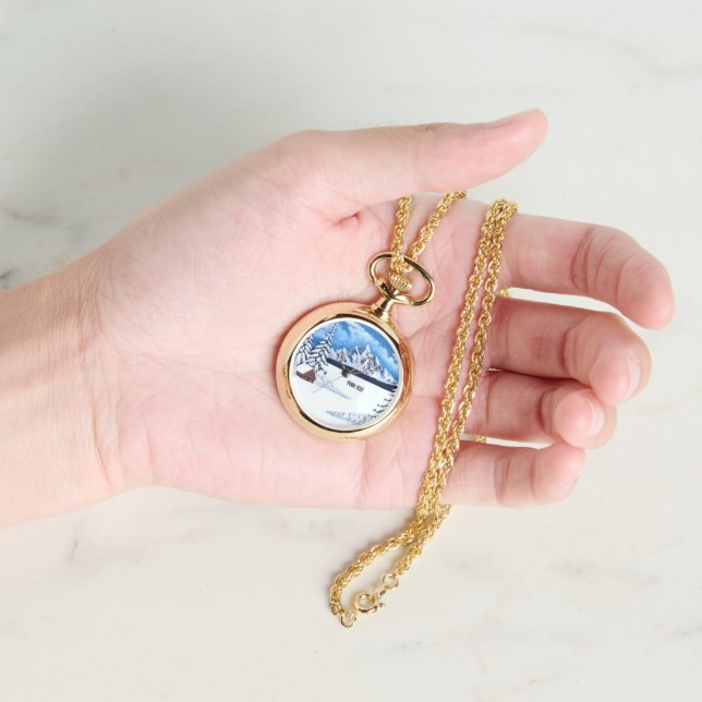 Reloj De Pulsera Winter Wonder Gold Necklace Watch (Mano)