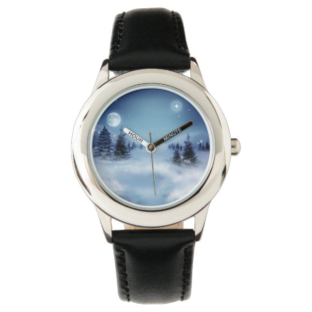 Reloj De Pulsera Winter Wonderland de noche (Anverso)