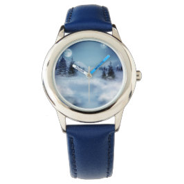 Reloj De Pulsera Winter Wonderland de noche