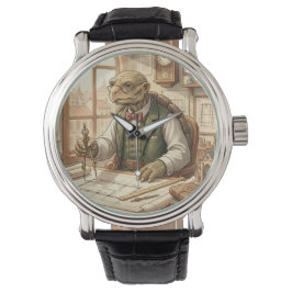 Reloj De Pulsera Wise Turtle Architect Vintage Art Watch