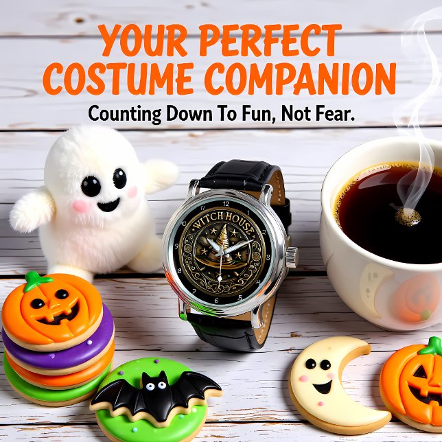 Reloj De Pulsera Witch House Pentagram Broom (Subido por el creador)