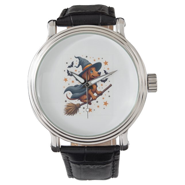 Reloj De Pulsera Witchy Dachshund Delight (Anverso)