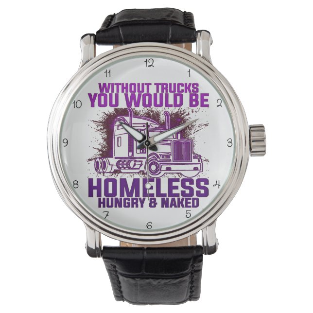 Reloj De Pulsera Without Trucks: Homeless, Hungry,  (Anverso)
