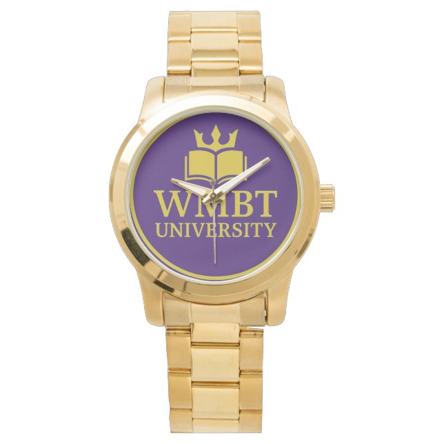 Reloj De Pulsera WMBT University Gold plated Watch (Anverso)