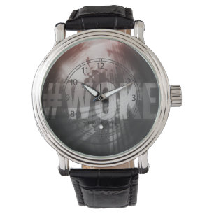 Reloj De Pulsera #WOKE (rojo, negro, gris) Watch