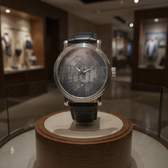 Reloj De Pulsera #WOKE (rojo, negro, gris) Watch (Subido por el creador)