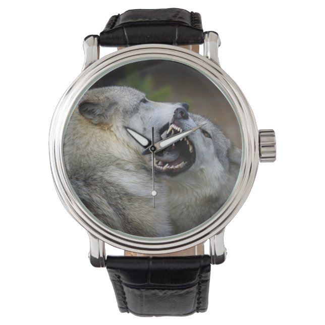 Reloj De Pulsera Wolf Fight (Anverso)
