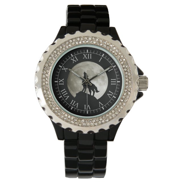 Reloj De Pulsera Wolf Howling (Anverso)