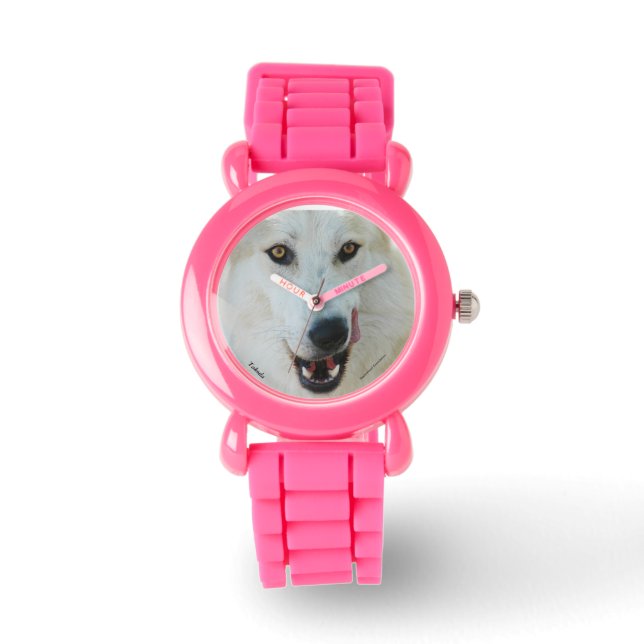 Reloj De Pulsera Wolf Pink Purpurina Watch (Anverso)