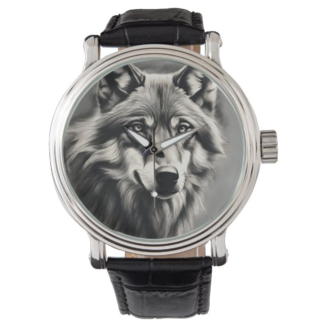 Reloj De Pulsera Wolf Sketch (Anverso)